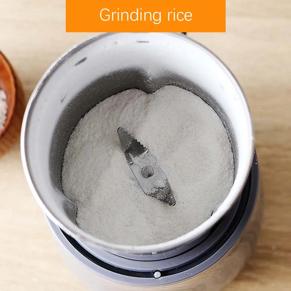 Moulin à café électrique de grande capacité, 200g, pour sel et poivre, appareil puissant pour grains, épices, grains, haute vitesse