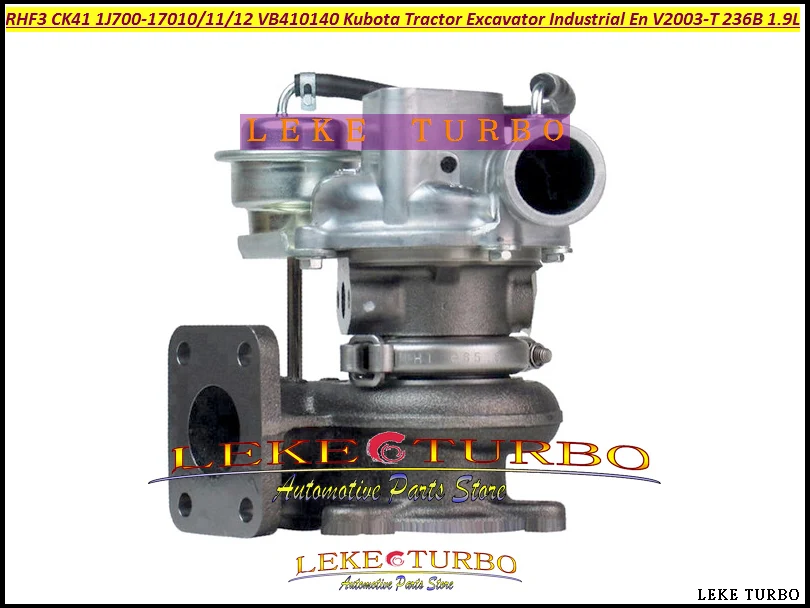 RHF3 CK41 1J700-17010 1J700-17011 1J700-17012 VB410140 Turbo For Kubota Tractor Excavator Industrial Engine V2003-T 236B 1.9L