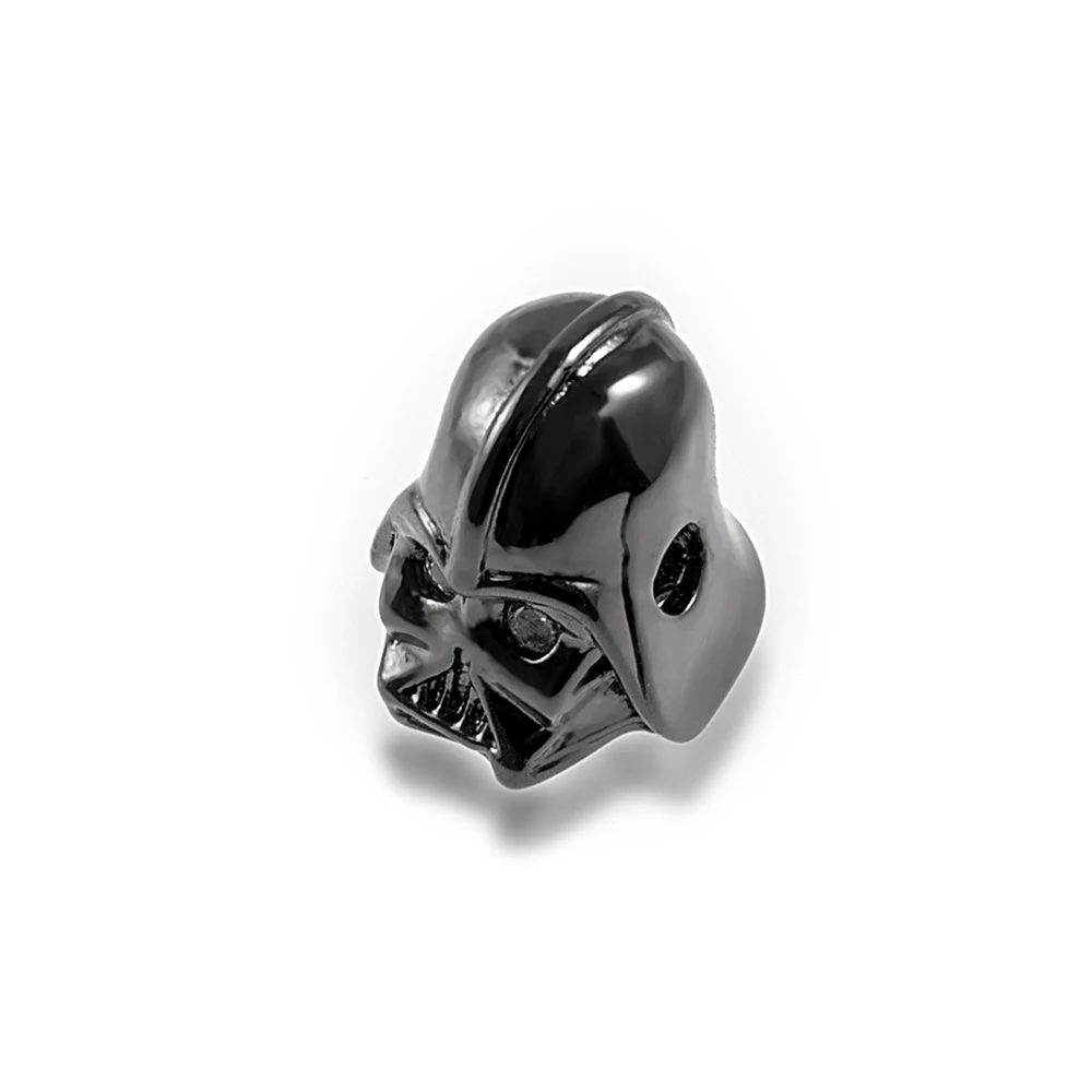 12*10mm Biochemical Warrior Helmet Brass Cubic Zirconia Diy Men\'s Beads Bracelet Jewelry Making Accessories Connector Found Hole