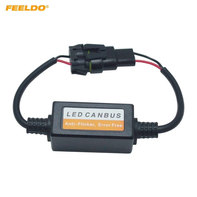 FEELDO 2Pcs Car LED Headlamp Error Free Warning Canceller for 9005/9006/9012 LED Head Light Canbus Error Free Load Resistor