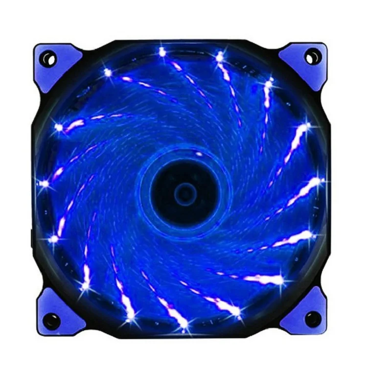 120mm PC Computer Ultra Silent LED Cooling Fan Radiator, 12CM 120X120X25mm 12V Computer Fan, 12VDC 3P IDE 4D(2wire)