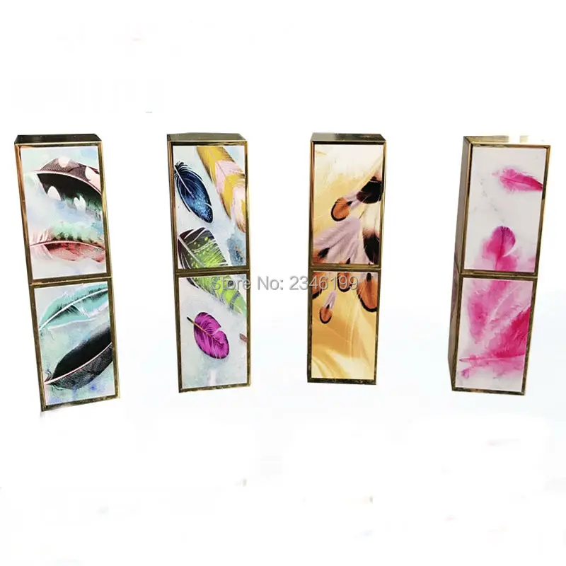 

Empty Lipstick Tube 12.1mm Colorful Feather Lip Balm Tube Magnetic Buckle Lip Balm Tube Empty Feather Lipstick Container 30pcs