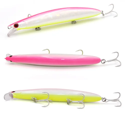 Imagen 2 del producto TacklePRO-M42 Cebo de pesca duro Minnow de fundición larga, señuelo flotante Artificial, ojos 3D, 20g, 125mm, 0,3-0,9 m, 1 ud.