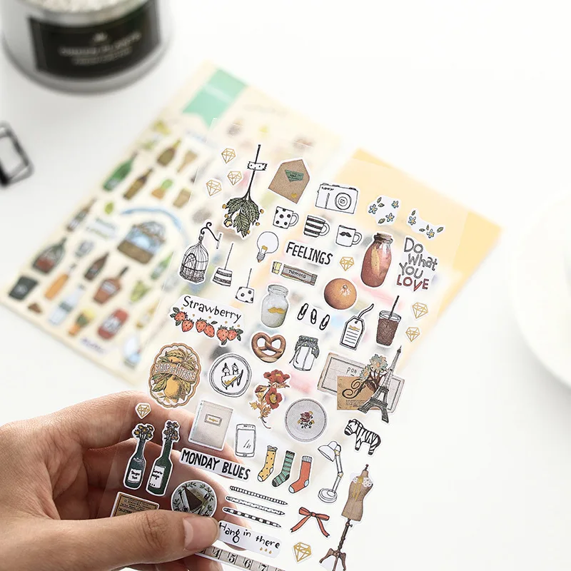 SIXONE Sticker Stationery Lovely Soldiers Diary Decoration Sticker Group Concise Modern Wind Hand The Account Posted