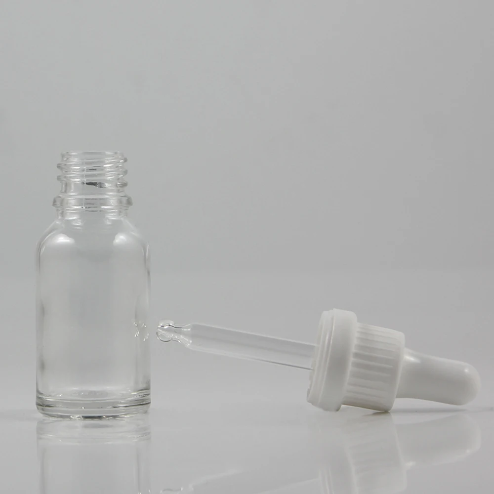 O conta-gotas redondo da aromaterapia da forma 15ml engarrafa o empacotamento cosmético para garrafas do droppper do óleo essencial