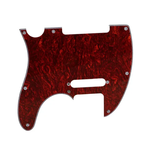 Celluloid and PVC Red Tortoise Shell Pickguard 3 Ply 8 Hole For Telecaster Guitar