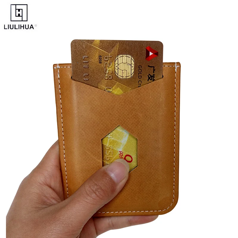 LIULIHUAMinimalist Wallets for Men & Women RFID Front Pocket Leather Card Holder Wallet