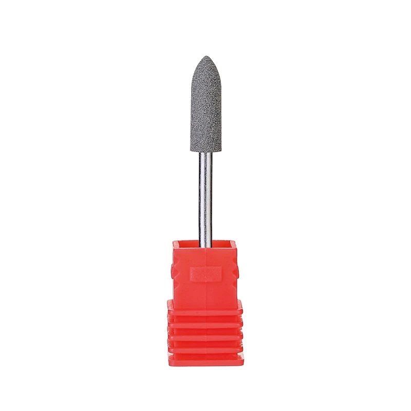 Meisha 2PCS Long Bullet Head Nail Drill Rubber Silicone Material Bits Nail Buffer Machine For Manicure Nail Art Accessory HF0003