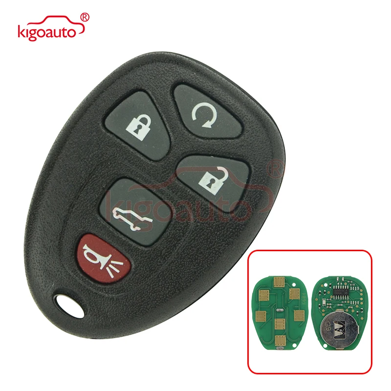 KIGOAUTO  OUC60270 Remote fob 5 Button 315Mhz for GMC Acadia Yukon 2007 2008 2009 2010 2011 2012 2013 2014