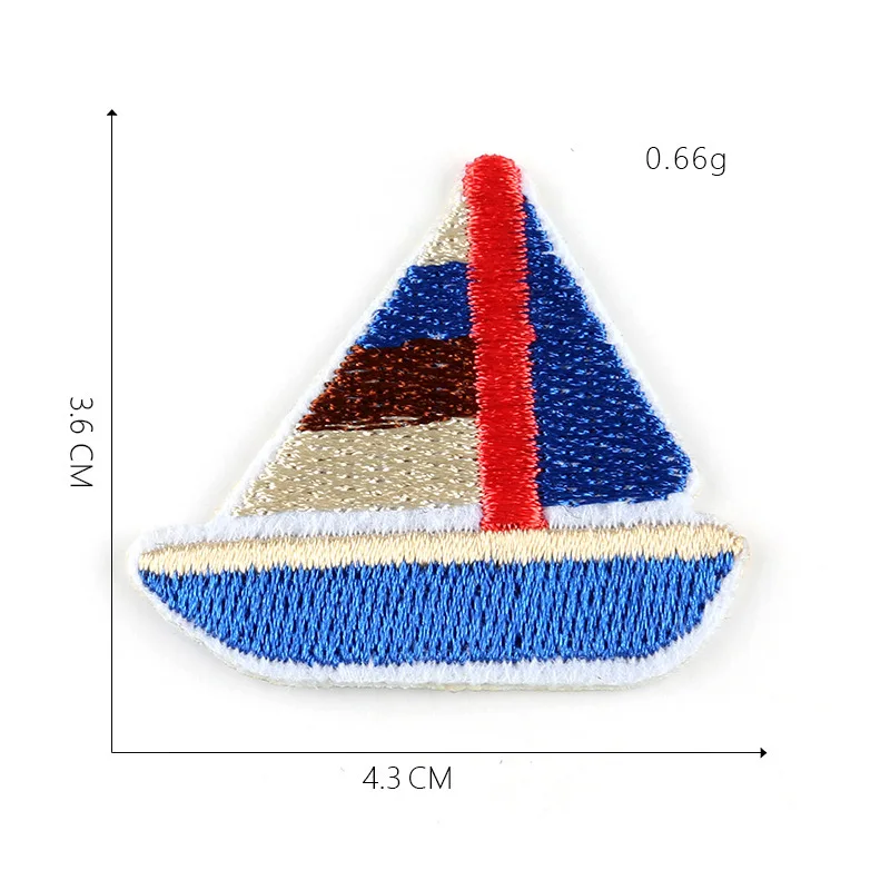 PGY 1 pz Sailing series ricamato formaggio barca patch ferro su distintivi abbigliamento per bambini rifilatura Appliques per abbigliamento cappotti