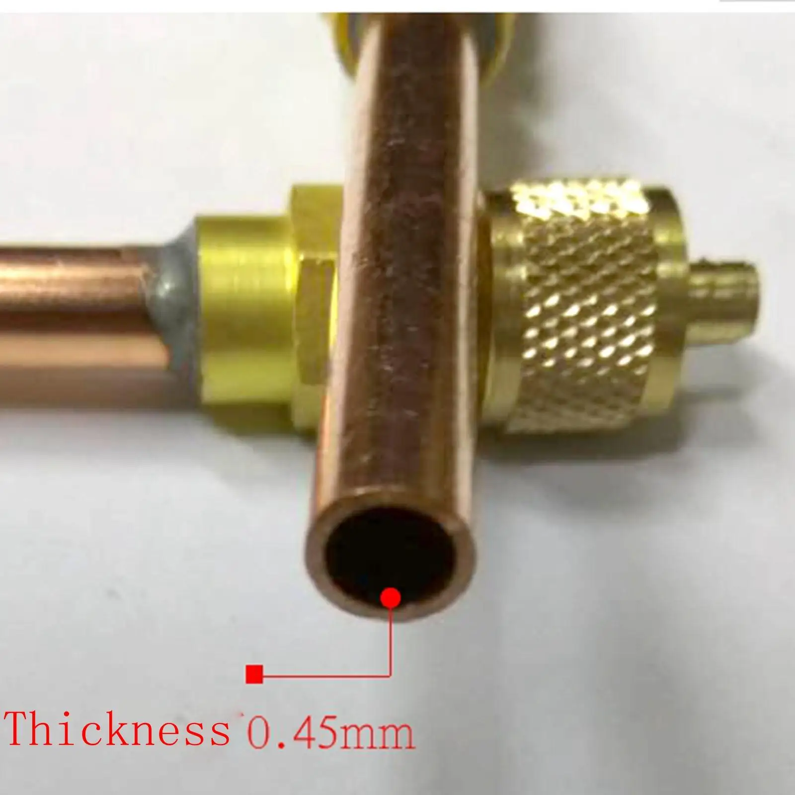 75mm Length Refrigerator Check Filling Valve Fluorine Nozzle Quick Connector