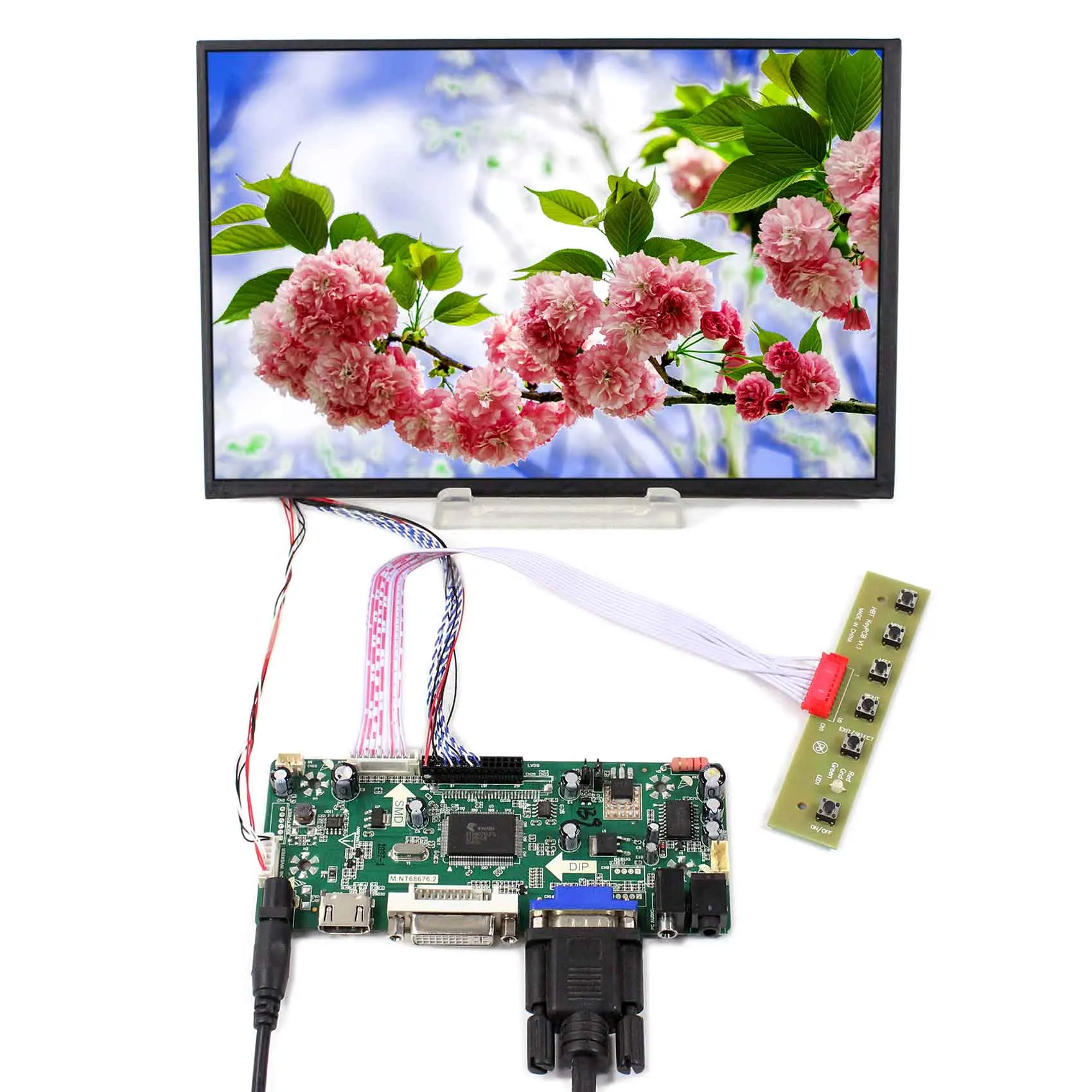 HD MI VGA DVI LCD Controller Board M.NT68676 work with 10.1