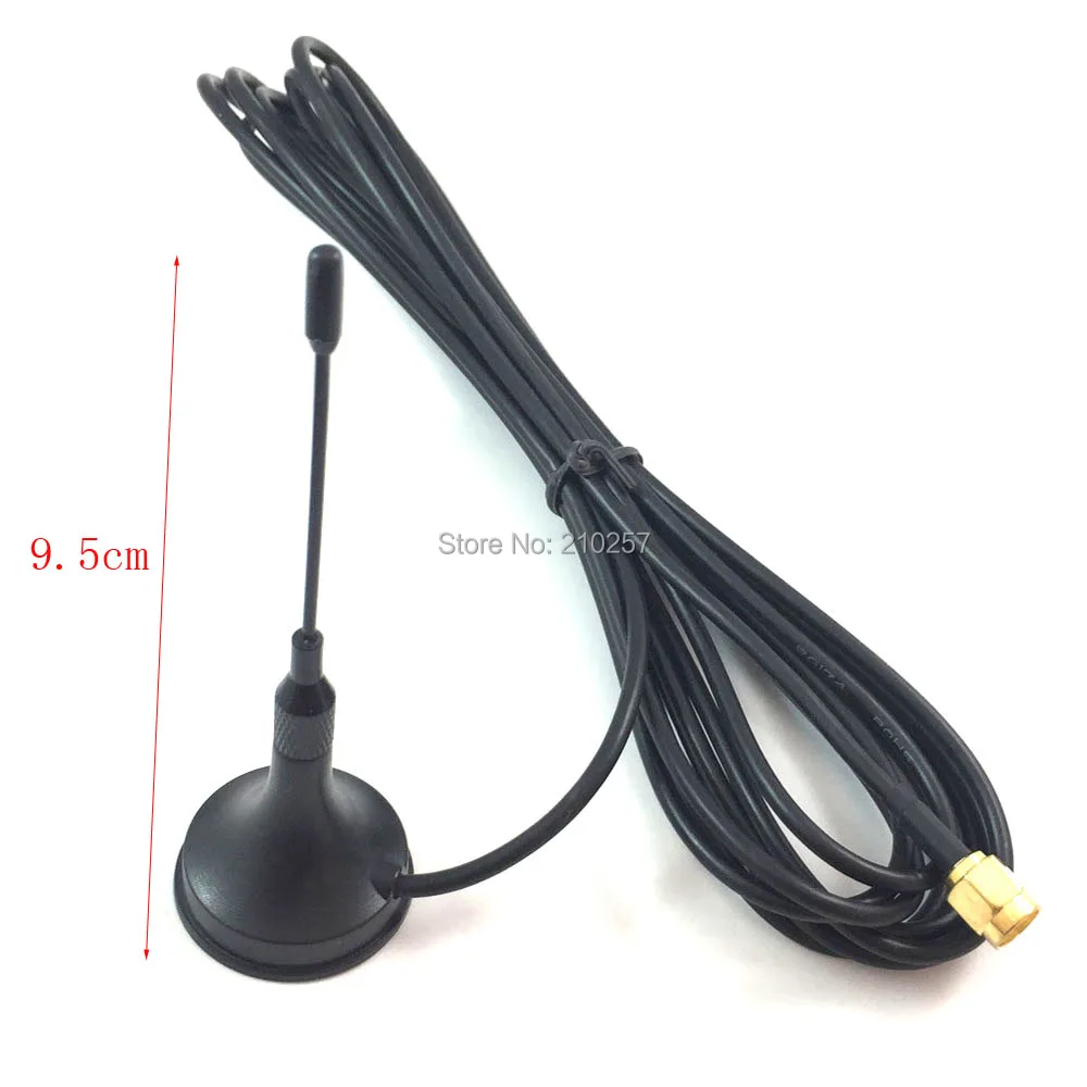 

Free Shipping 10pcs 900mhz 1800mhz 3dbi GSM Antenna 2G 3G Sma Male Connector Wucker Holder Aerial