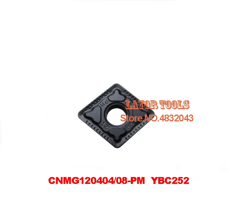 10PCS CNMG120404-PM YBC252/CNMG120408-PM YBC252 HIGH PERFORMANCE TURNING INSERTS CUTTING TOOL semi finishing for steel