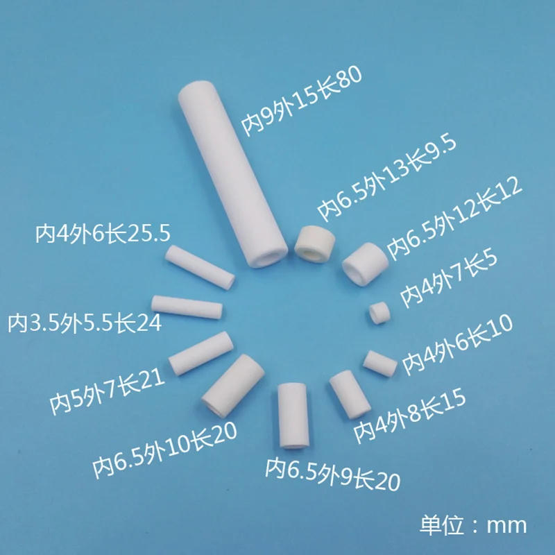 OD6 * ID4 lenght 25mm  ceramic tube Corundum alumina burning tube