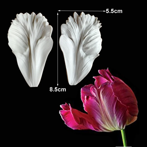 Tulip Petal Silicone Mold Cake Decorating Tools Veiner Mold Gumpaste Mold, Sugarcraft, Resin Clay Moulds C332