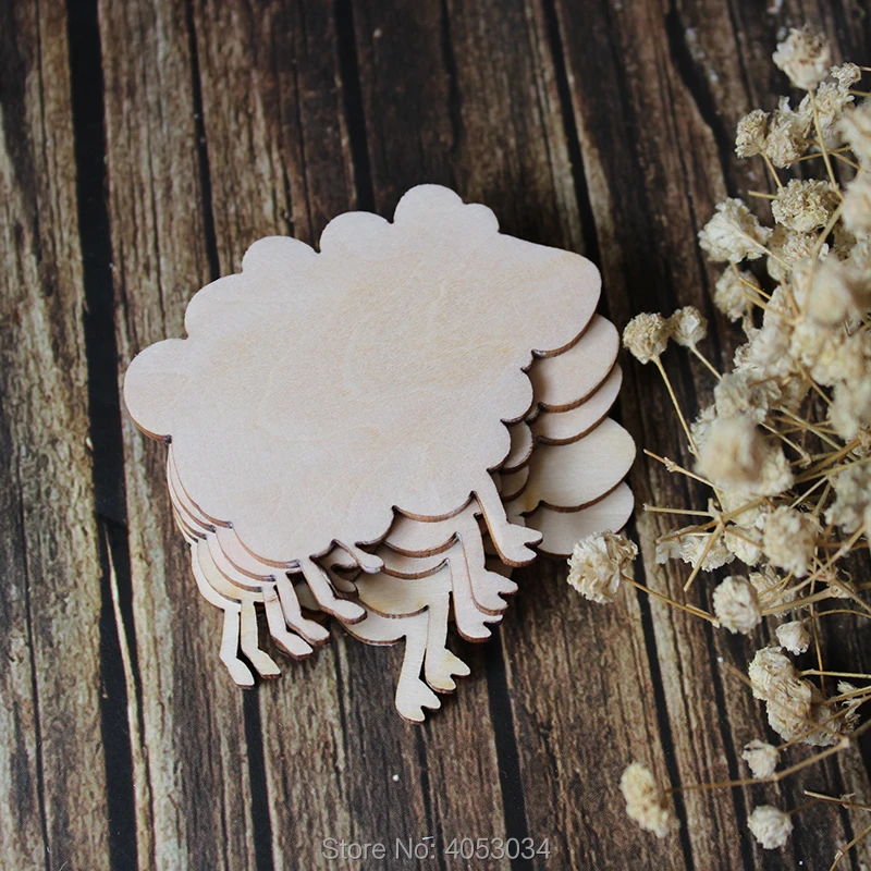 Wooden sheep Laser Cut, wood cutout, plywood figure different size shape wood lamb Ornaments Craft plywood Decoupage Unpainted