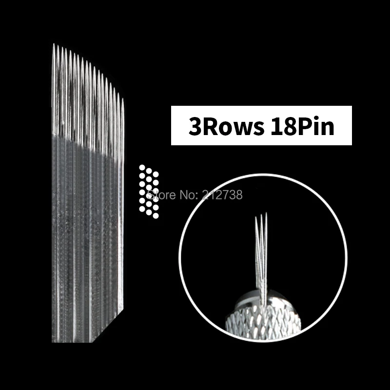 10 шт., иглы для перманентного макияжа бровей, 14/15/16/пин