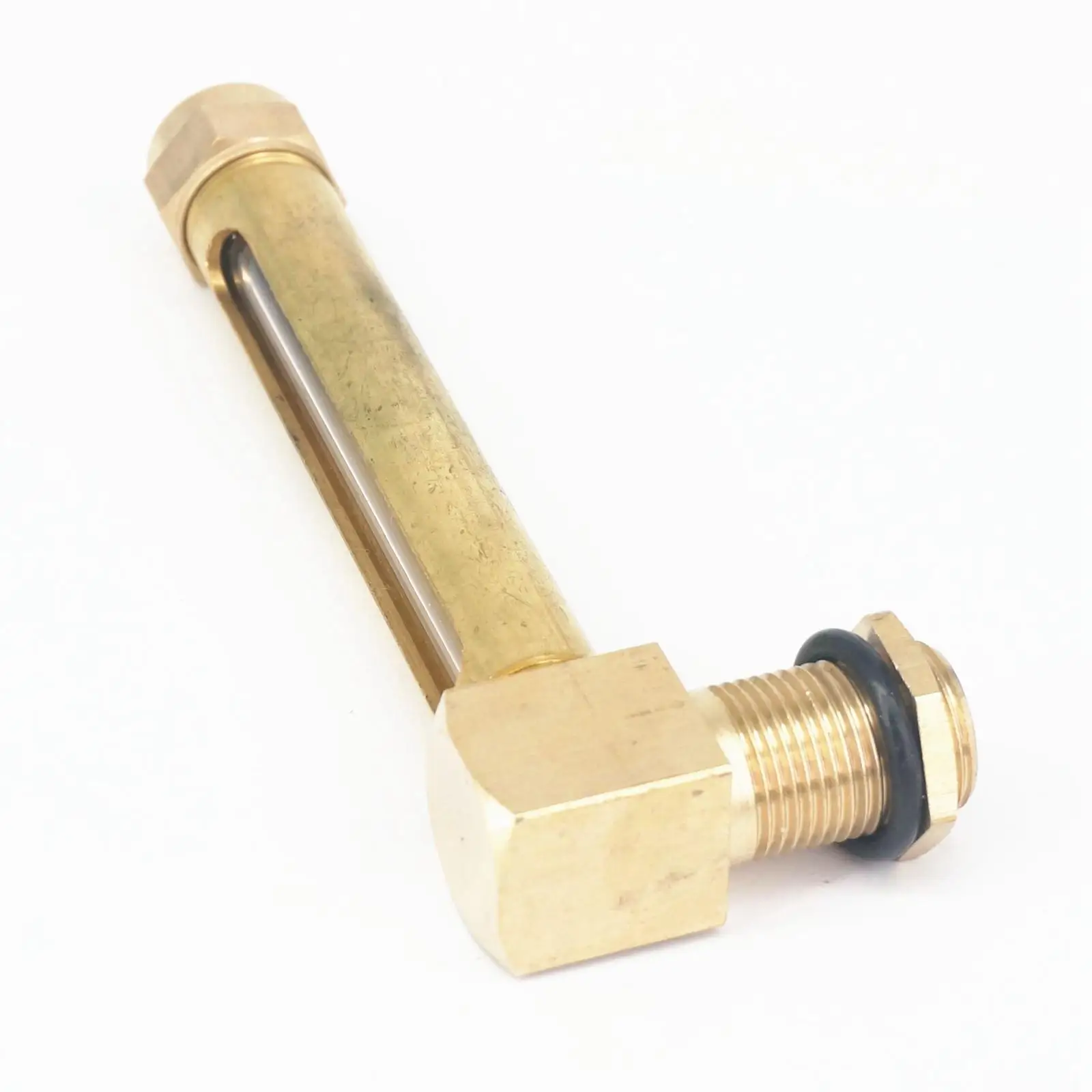 M16x1.5mm 80mm Brass Oil Liquid Level Indicator Sight Glass For Lathes Sump Gas Engine Motor Tractor -40 to 300 Degrees C