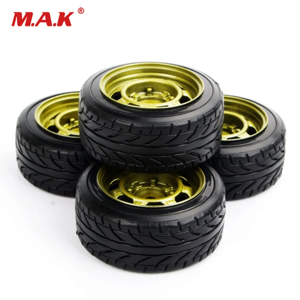 

4Pcs/Set Plastic Tires Wheel Rims Set 12mm Hex RC Parts Accessory For 1/10 Scale Flat HPI HSP Drift RC Car PP0292+PP0147