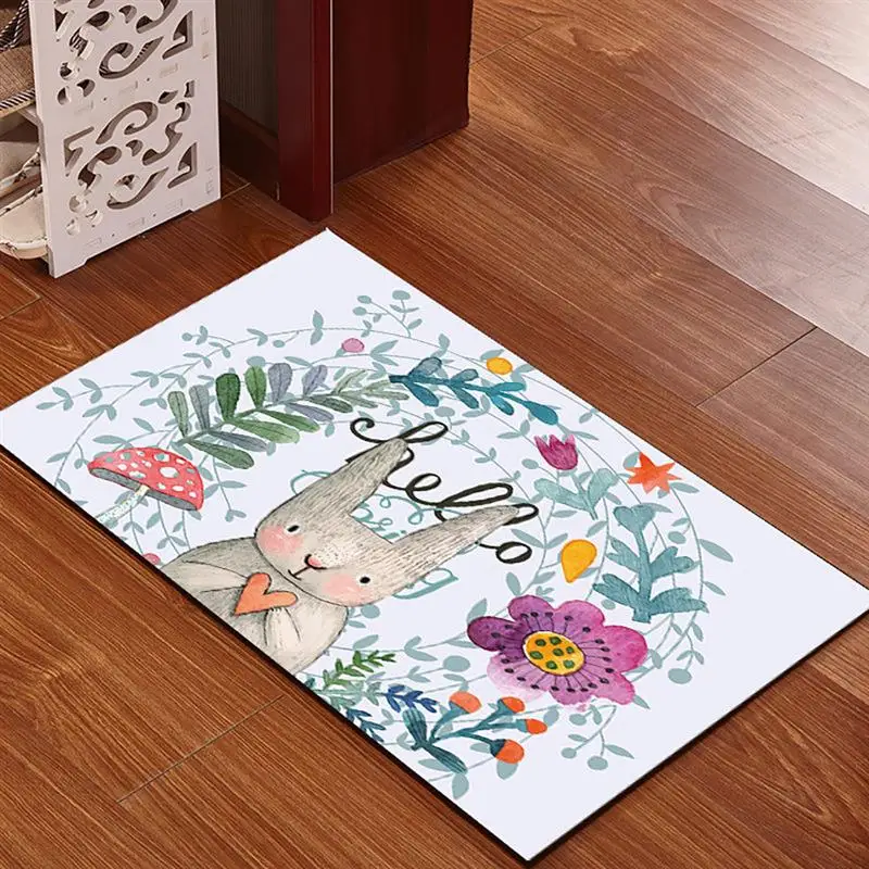 Beautiful Nordic Modern Style Minimalist Absorbent Anti-Slip Mat Carpet Easter Bunny Carpet Home Decoration Supplies