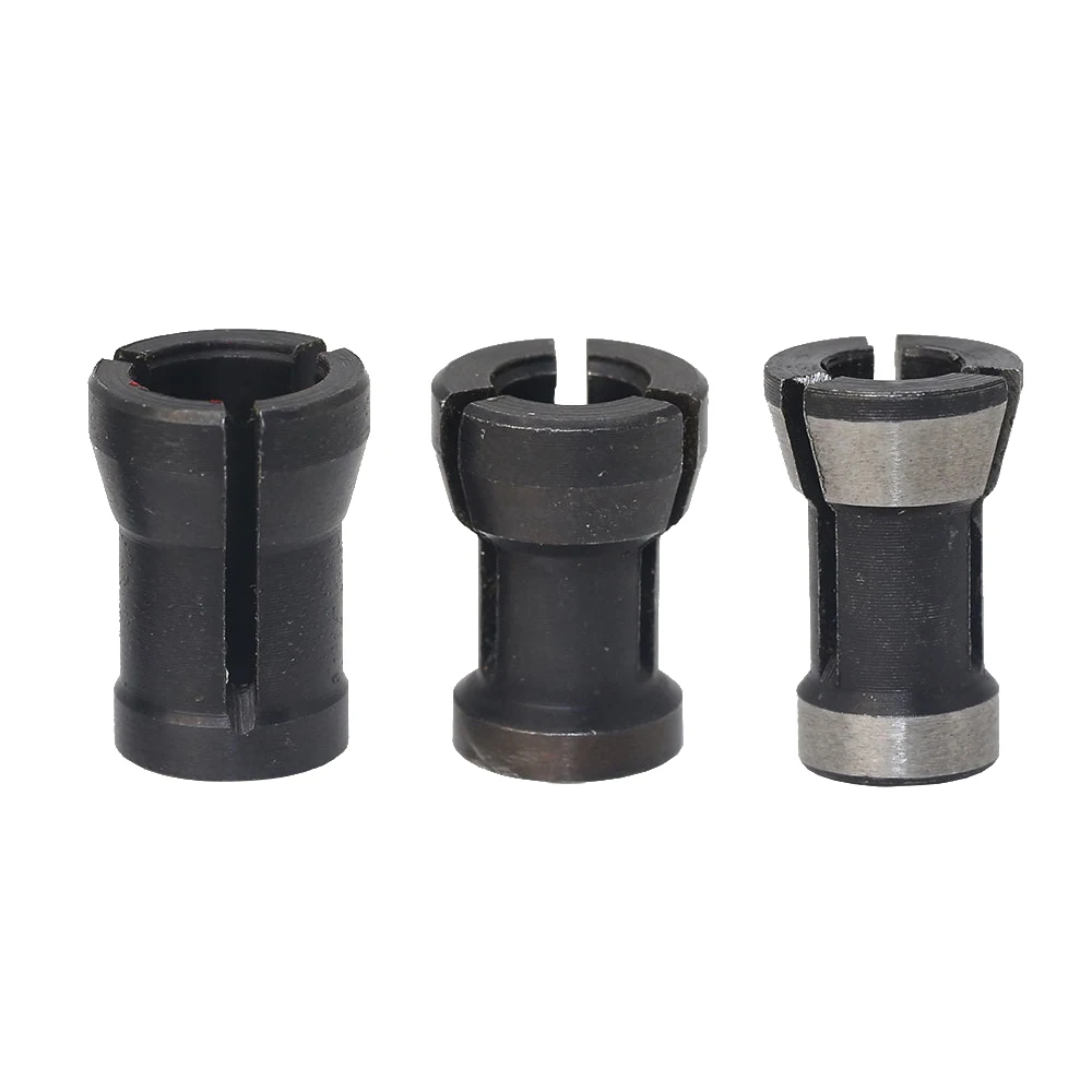 6/6.35/8mm HSS Collet Chuck Conversion Sleeve Adapter Head Converter for Trimming Machine Electric Woodwork Router Clamp Holder