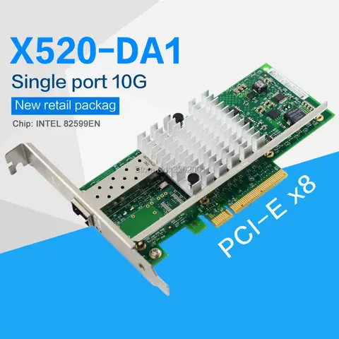 FANMI  X520-DA1 10GBase PCI Express x8  82599 EN Chip Single Port Ethernet Network Adapter E10G41BTDA,SFP not included