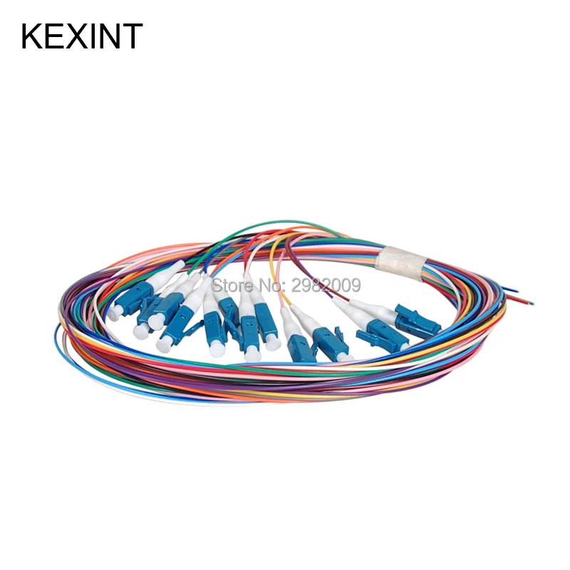 KEXINT  Bundle Pigtail  12 Color LC/UPC SM 0.9 LSZH/PVC   G657A1 G657A2 1.5M ,SM:9/125,MM:50/125 / 10 pieces