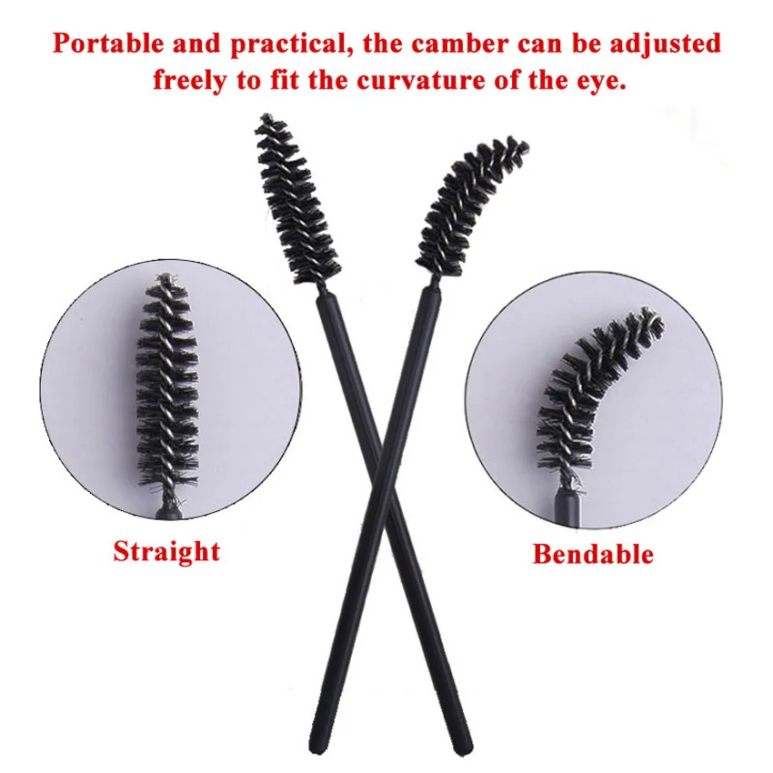 100 Chiếc Dùng Một Lần Micro Mi Chải Spoolers Trang Điểm Làn Mi Nối Dài Bàn Chải Mascara Applicator Cây Đũa Phép Làn Mi Chải Chân Mày