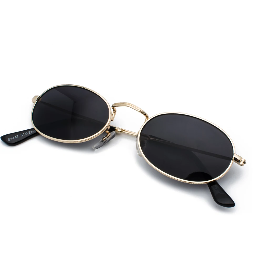 Kachawoo Oval Sunglasses For Men Small Metal Frame Black Red Pink Retro Sun Glasses Women New Year Gift