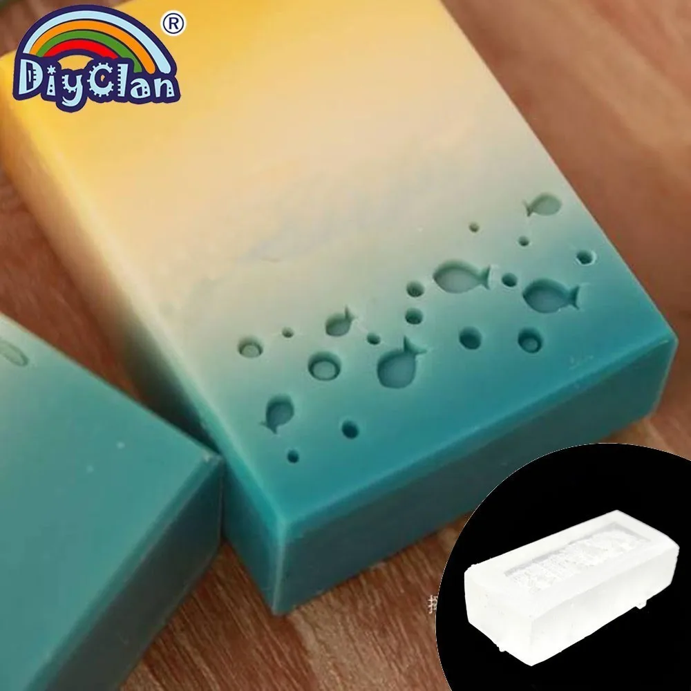 Cute fish group handmade soap making stamp sea pattern natural transparent Diy natural organic glass soap making seal chapter