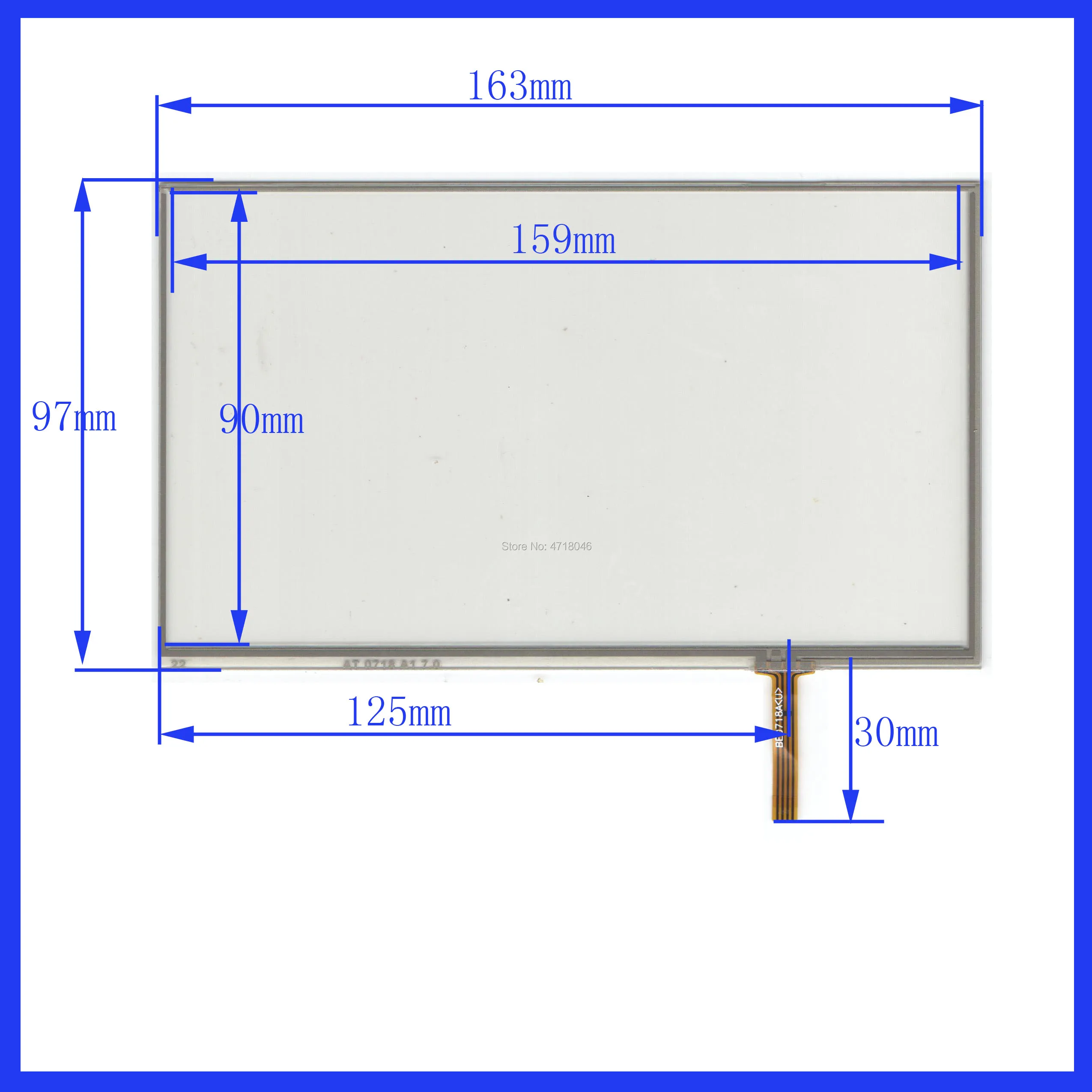 

ZhiYuSun wholesale AT0718 163*97mm 7inch 4lines resistance screen for car DVD redio this is compatible 163mm*97mm