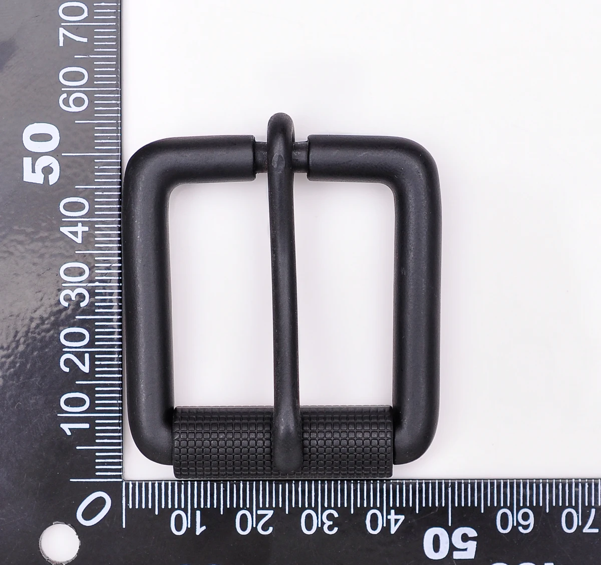 50X53MM (Inner 34mm) Rectangular Alloy Pin Single Prong Roller Black Buckle for Leather Belt 35mm