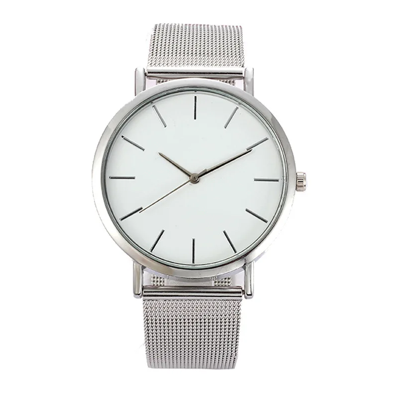 Relojes de acero inoxidable de malla dorada y plateada para mujer, reloj de pulsera informal de lujo, regalo femenino