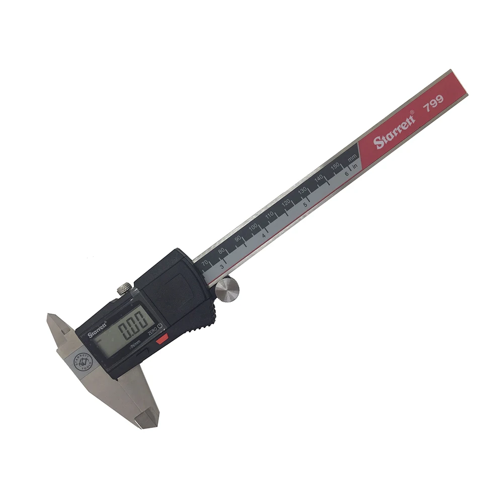 Starrett EC799A Digital Calipers, Inch/Metric, 0-6