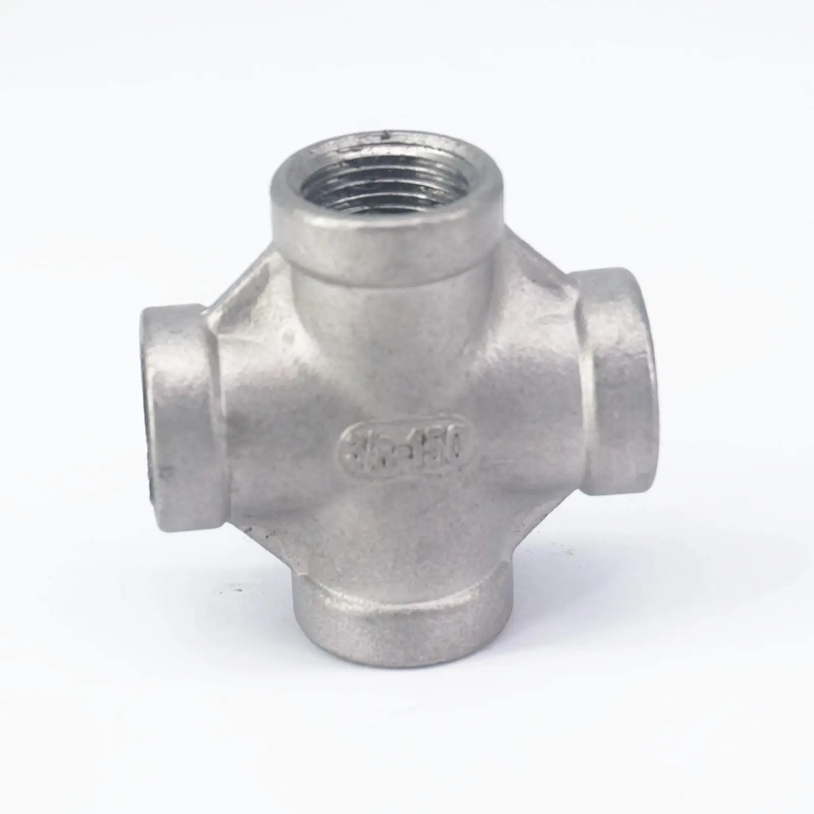 3/8 "Bsp 304 Rvs Cross 4 Manier Connector Pijp Water Olie Lucht