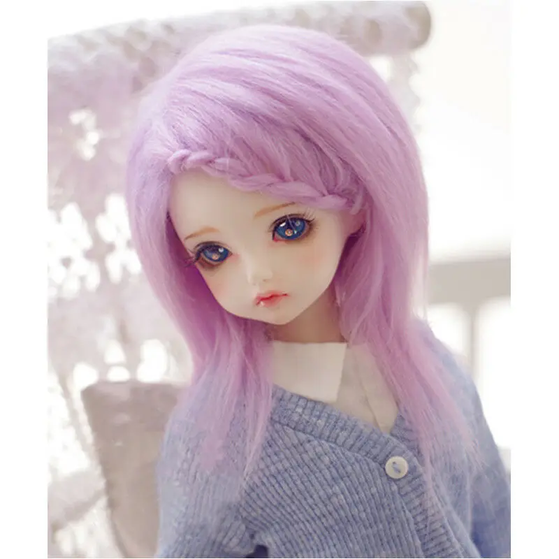 

[wamami] Clove/Purple Wool Wig/Hair For 1/3 1/4 1/6 1/8 1/12 SD DZ MSD AE Pukifee Lati BJD Dollfie