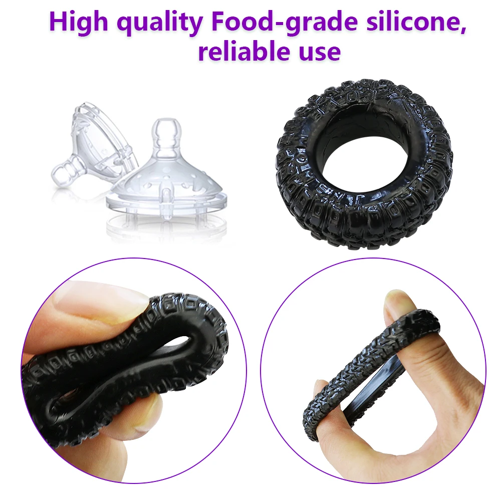 MAIOLI Silicone Ring Sex Toys for Men Penis Rings Adult Toys Sex Product Rock Ring Type of Tire Erotic Products for Couples