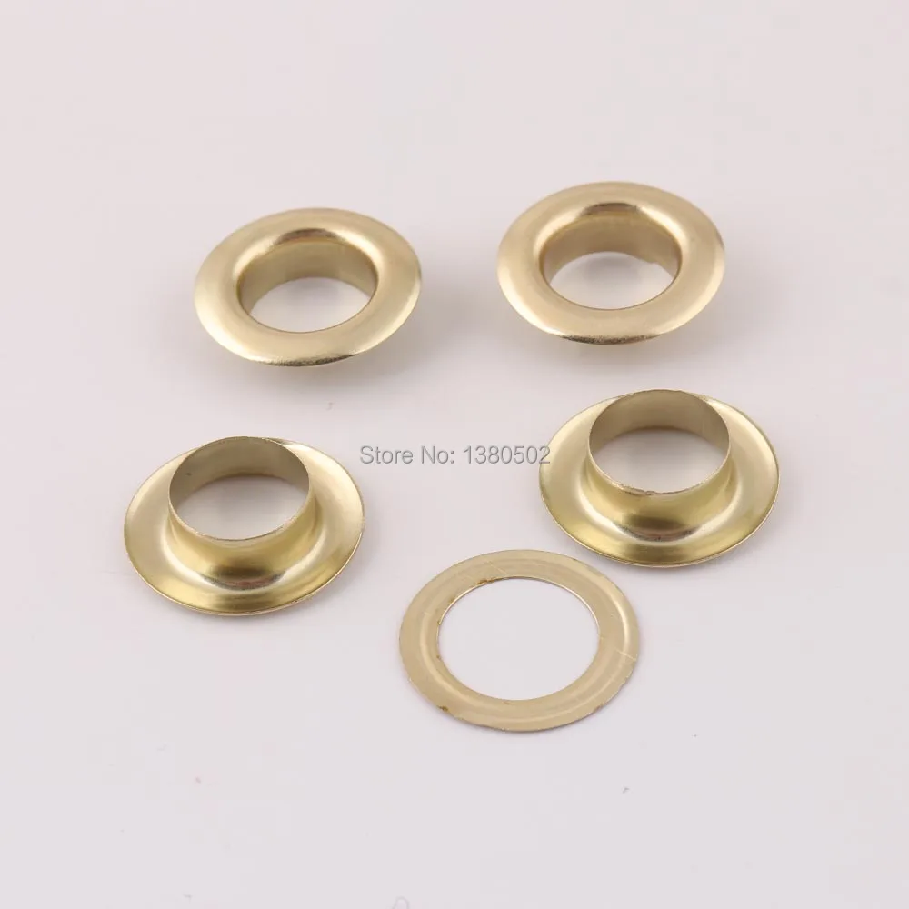 50pcs round Gold color Grommets 23mm Outer with washer large Eyelets for Garment shoes bag accessories