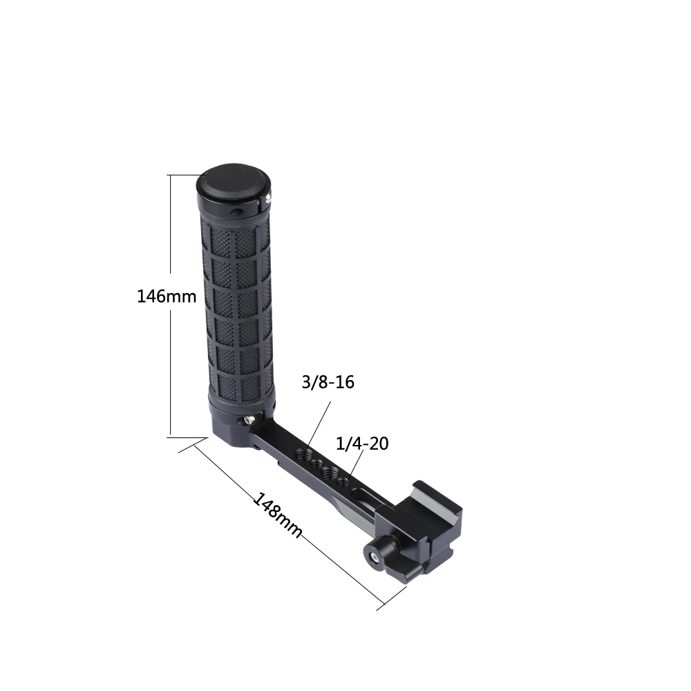 Camvate Rubber Nato Handvat Grip L-Type Met Nato Klem Voor Dslr Camera Cage Rig Monitor Led Video Licht microfoon Statief
