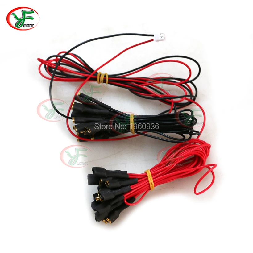 5V 12V Arcade Push Button led bulb Cable 6.3mm/ 2.8mm Female Connector 2 Pin Socketto USB encoder board DIY Arcade parts 10PCS