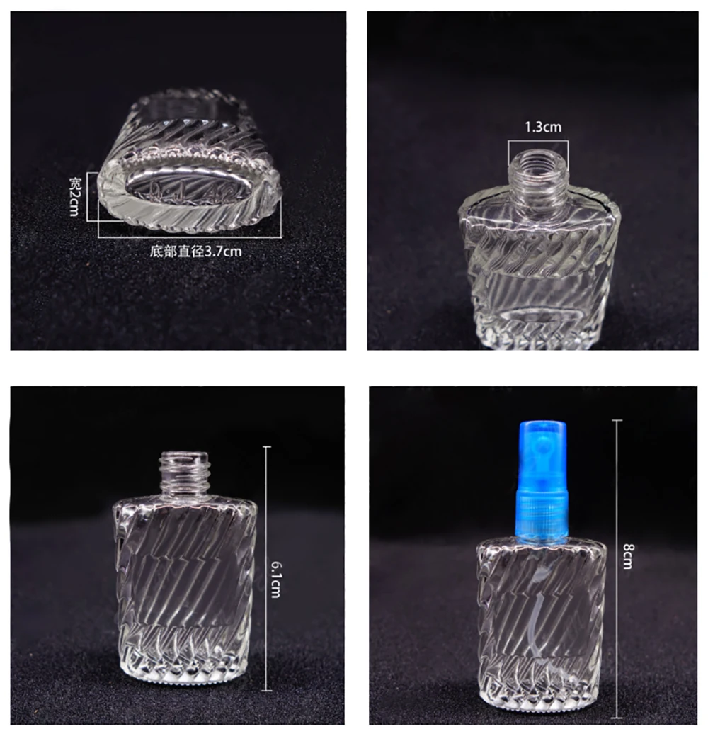 

10ML glass perfume bottle china portable glass packaging with spray pump for cosmetics