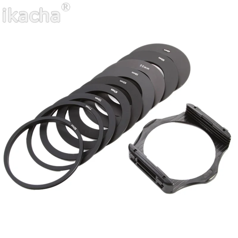 New 49 52 55 58 62 67 72 77 82 mm Ring Adapter Mount + Ring Filter Hoder for Cokin P for All Camera Lens