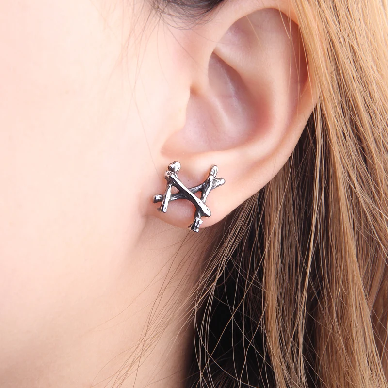 Dropshipping World premiere 316L stainless steel Viking Rune Studing Earring christmas gift for women 2pcs/lot