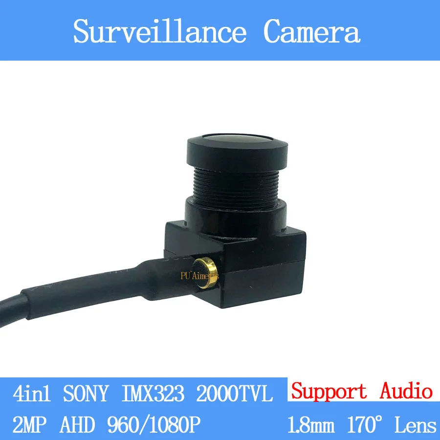 Wider Angle 170degree 4in1 2000TVL CCTV CAMERA SONY IMX323 HD 2MP 1080P Security Surveillance Camera with audio Microphone