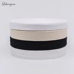 Lshangnn Diy Cloth Accessories 100% Cotton Herringbone Tape Package Cotton Ribbon 10MM 12MM 15MM 20MM 25MM 30MM 40MM 50MM50yards