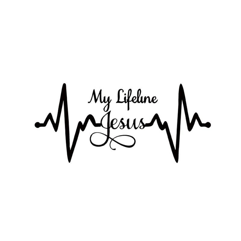 

Cool Graphics My Lifeline Jesus Decal Sticker Christian God Religious Cute Car Stying Car Accessories Jdm