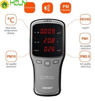 6-in-1  WP6910  PM1.0 PM2.5 PM10 Meter HCHO Meter Air Detector with Rechargeable Lithium Battery