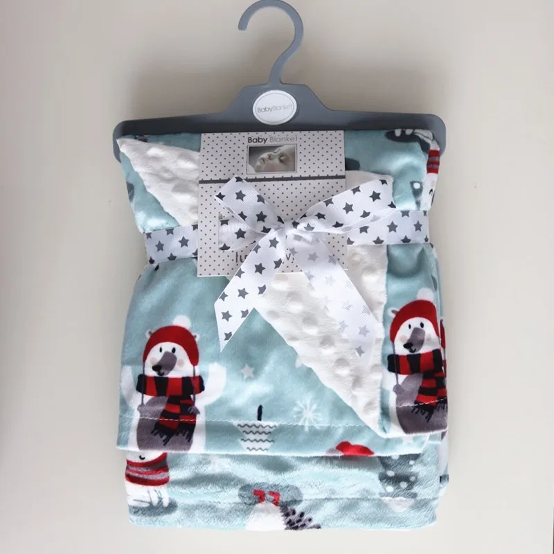 Baumwolle Baby Decke Winter Flanell Fleece Minky Doudou Decke Infant Swaddle Kinderwagen Wrap Für Neugeborenen Baby Bettwäsche Decken