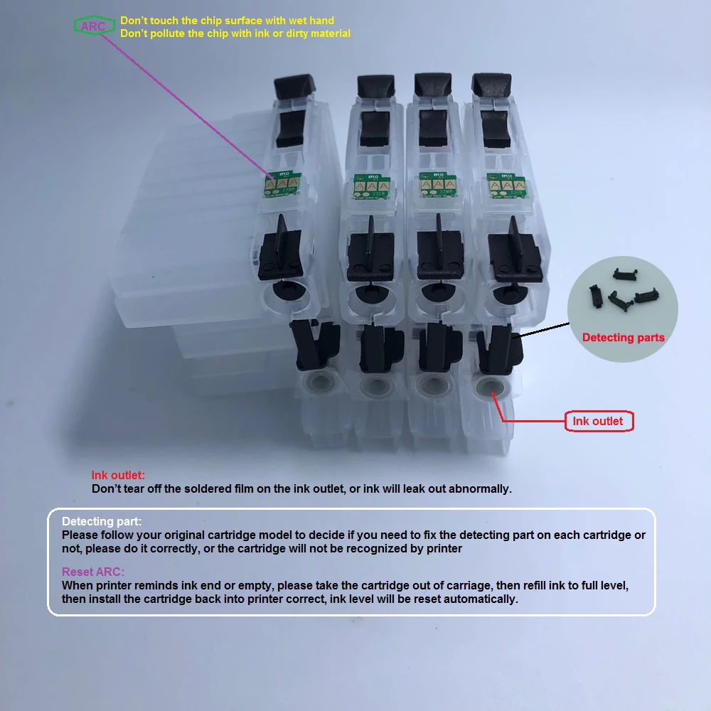 Imagem -04 - Cartucho de Tinta Recarregável Vazio Lc669 Lc665 com Arc para Impressora Brother Mfc-j2320 Mfc-j2720 Pcs